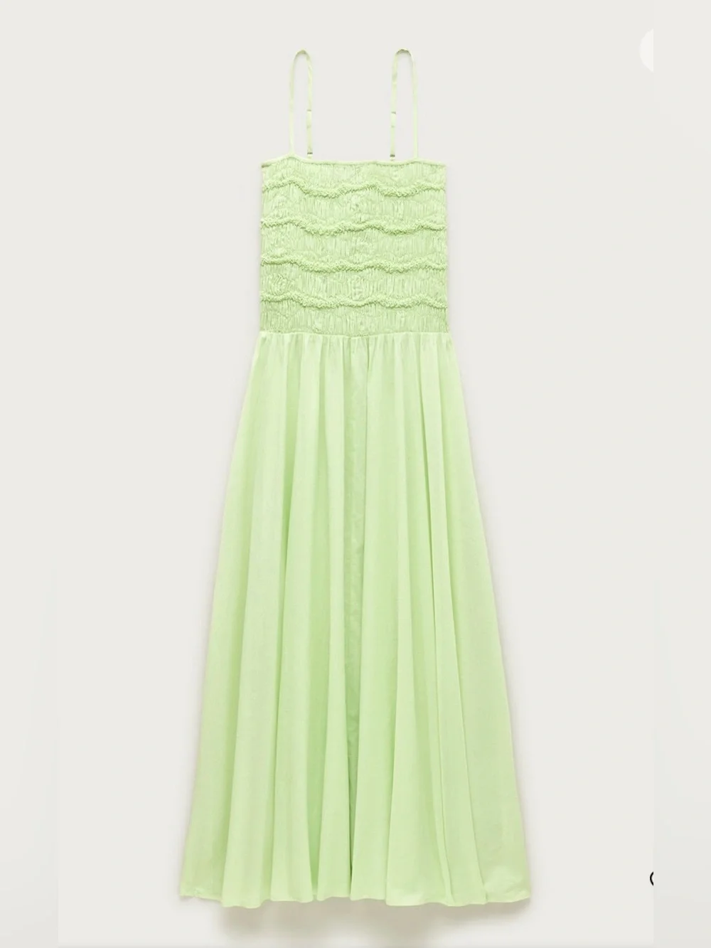 J.Crew Wave Maxi Dress Cotton Voile Pale Willow Smocked NWT Size XS